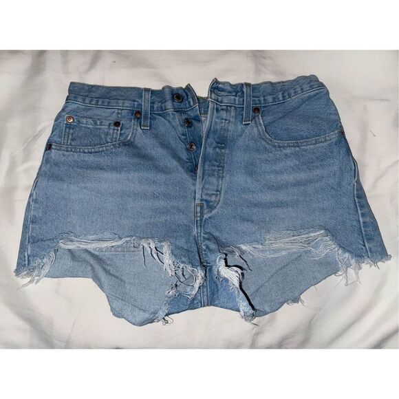 Levi's® Premium 501® ORIGINAL FIT HIGH RISE WOMEN'S SHORTS- size 30 - Picture 8 of 12